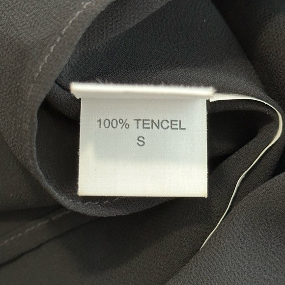 Eileen Fisher Black Pleated Shift Dress | S - Picture 3 of 4